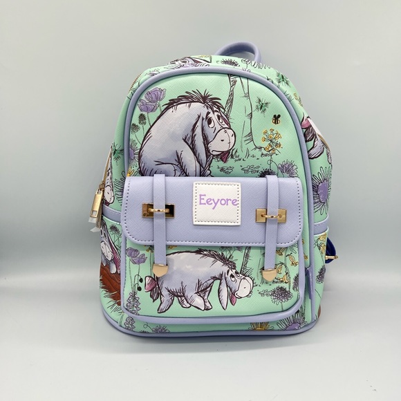 Disney Handbags - Disney Winnie The Pooh Eeyore 11" Faux Leather Mini Backpack A20764